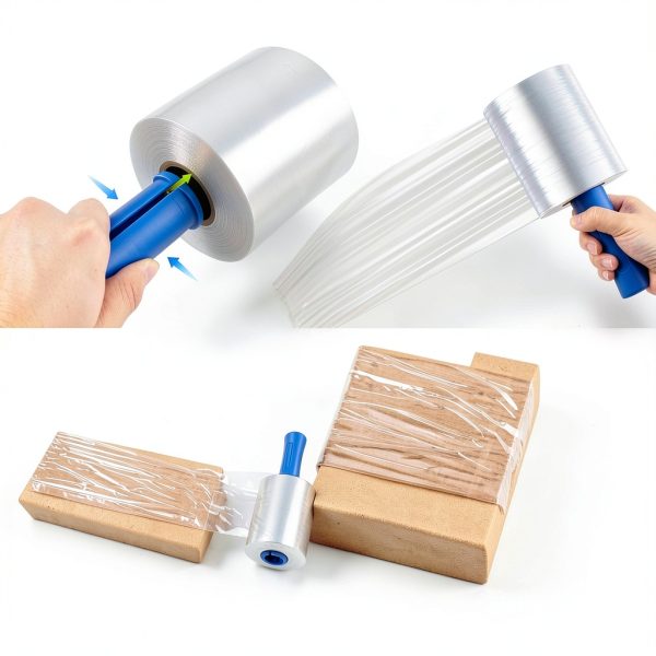 MROCO Stretch Film 5in x 1000ft Clear Roll Heavy Duty Packaging Wrap-4