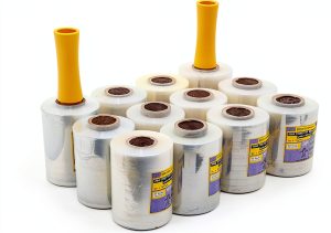 Stretch Wrap DIVISIONAL 5 in x 1000ft Plastic with Handles 12 Pack-0