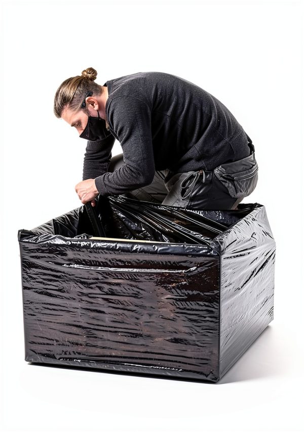 Elxrict Heavy Duty Stretch Film 18in Black 4Pack 1500ft-6