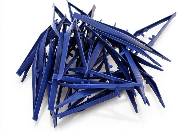 Disposable Tweezers AccEncyc 30 Pack Blue 5 Inch Plastic Lab Tweezers-4