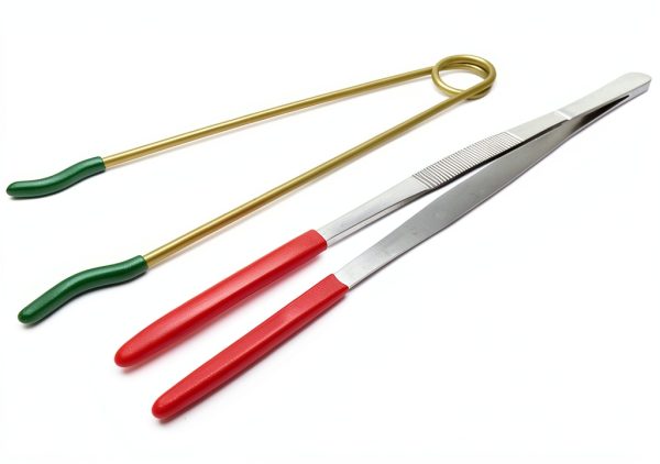 Steam Tweezers Set of 2 Ultrasonic Rubber Tips 8" Long Ring Holder JTS-0