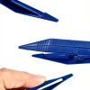 Disposable Tweezers AccEncyc 30 Pack Blue 5 Inch Plastic Lab Tweezers-1