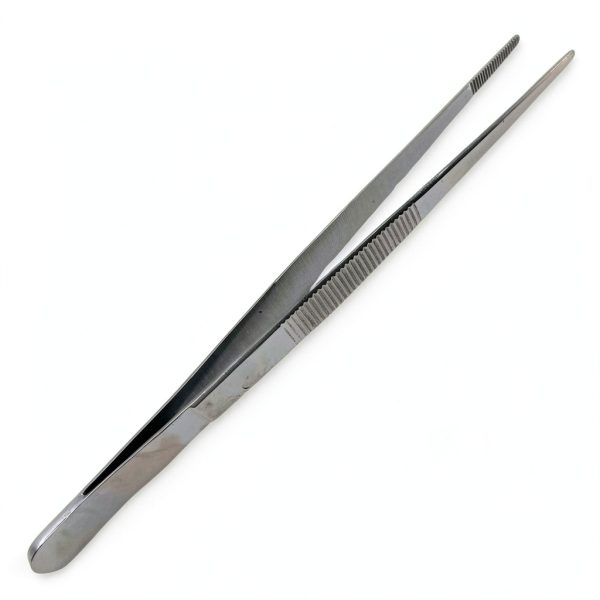 6 Inch Stainless Steel Forceps Eisco Labs – Tweezers Serrated Tips-0