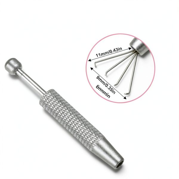 2 Pcs Piercing Ball Grabber Tool, Diamond 4 Prongs Claw Tweezers Stainless Steel Jeweler Pick Up Tool Piercing Assistant Pen for Tiny Objects Ic Chips Electronic Components-1