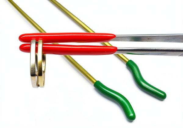 Steam Tweezers Set of 2 Ultrasonic Rubber Tips 8" Long Ring Holder JTS-2