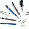 4 Claw Pick up Tool Skrfren Lab Tweezers Stainless Steel 5-Piece Set-4