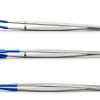 Curved Tweezers OSVJE 3-Pack Bent PVC Tip Stainless Steel for Jewelry-1