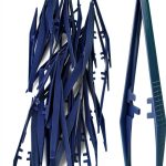 Disposable Tweezers AccEncyc 30 Pack Blue 5 Inch Plastic Lab Tweezers-0