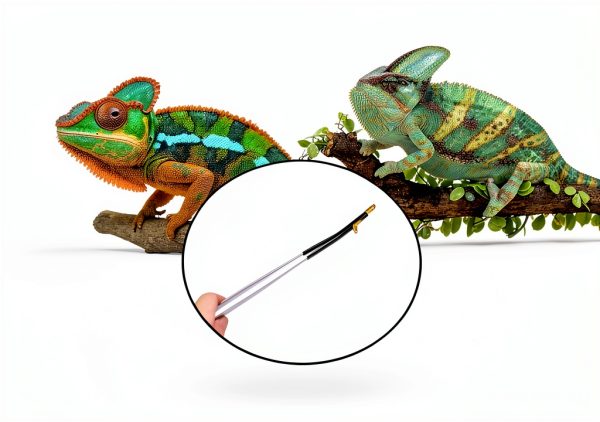 Extra Long Feeding Tongs with Rubber Cover Tips,2PCS 11.8" Stainless Steel Long Tweezers for Fish Tank,Terrarium,Reptile, Bearded Dragon(Straight and Curved Tweezers） (Silver, 11.8inch)-5