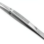 Stainless Steel Lab Tweezers Scientific Labwares Curved Tip 4.5 in-0