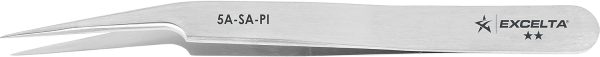 Excelta - 5A-SA-PI - Tweezers - Ultra Fine Point - Offset - Two Star - Anti-Mag. SS, 0.06" Height, 0.39300000000000002" Wide, 4.5" Length-0