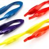 6Pcs Plastic Colorful Easy Grip Rainbow Tweezers for Kids Lab Tools-5