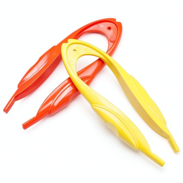 6Pcs Plastic Colorful Easy Grip Rainbow Tweezers for Kids Lab Tools-6