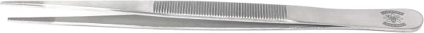 High Precision Stainless Steel Lab Tweezers/Forceps with Straight Broad Strong Point (6 in.)-1