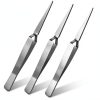 Minatee 3-Piece Reverse Action Tweezers for Jewelry & Lab Use,-0