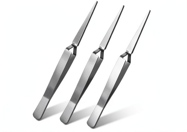 Minatee 3-Piece Reverse Action Tweezers for Jewelry & Lab Use,-0