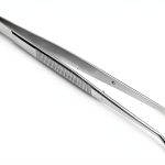 HTS 171C6 6.25" Curved Stainless Steel College Tweezers Classic Silver-0