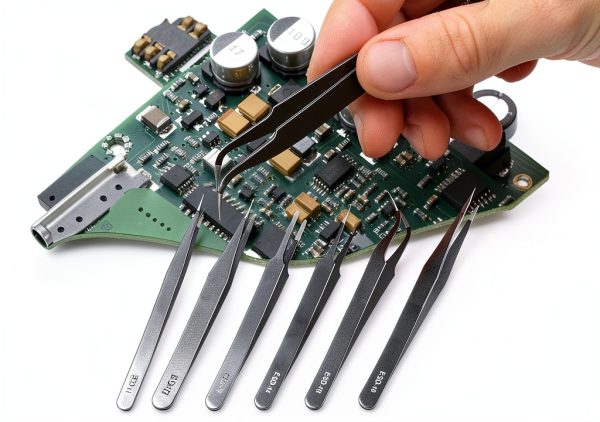 Precision Tweezers 6PCS Set Anti Static Steel for Electronics Lab-0