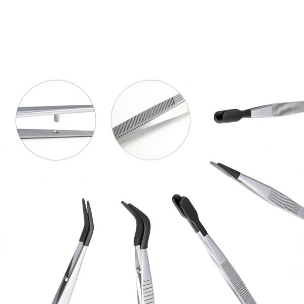 Entomology Forceps Set by MMOBIEL [5 Pcs] – Stainless Steel Precision Instruments with Rubber Tip Forceps Tweezers for Entomology, Insect/Bug/Butterfly Pinning, Dissecting, Taxidermy and Delicate Work-1