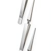 3 Pieces Reverse Tweezers Stainless Steel for Crafting Electronics-5