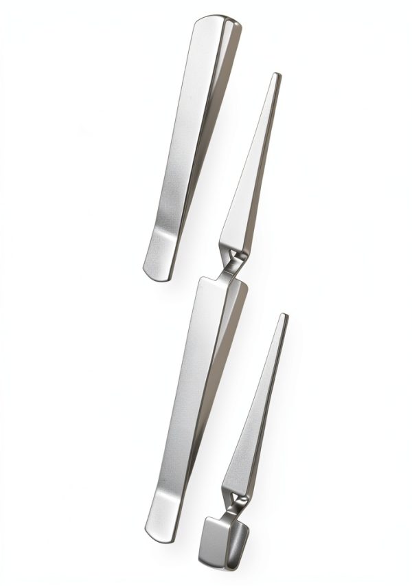3 Pieces Reverse Tweezers Stainless Steel for Crafting Electronics-5