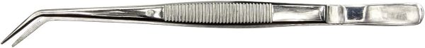 HTS 171C6 6.25" Curved Stainless Steel College Tweezers Classic Silver-2
