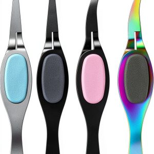 6 Pieces Craft Tweezers Crossing Lock Curved Tweezers Stainless Steel Soft Grip Precision Reverse Grip Fine Tip Tools for DIY Craft, Jewelry, Beading, Electronics, Laboratory Work-0