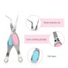 6 Pieces Craft Tweezers Crossing Lock Curved Tweezers Stainless Steel Soft Grip Precision Reverse Grip Fine Tip Tools for DIY Craft, Jewelry, Beading, Electronics, Laboratory Work-2